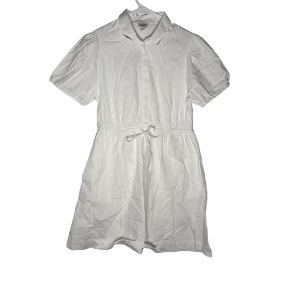 J. Crew Factory Short Sleeve Collared Mini Dress Women's Size 4 in White NWT! - Picture 2 of 5